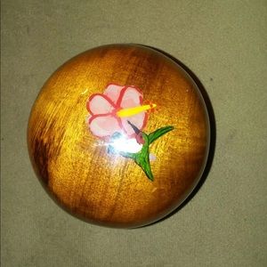 Handpainted Myrtlewood Paperweight